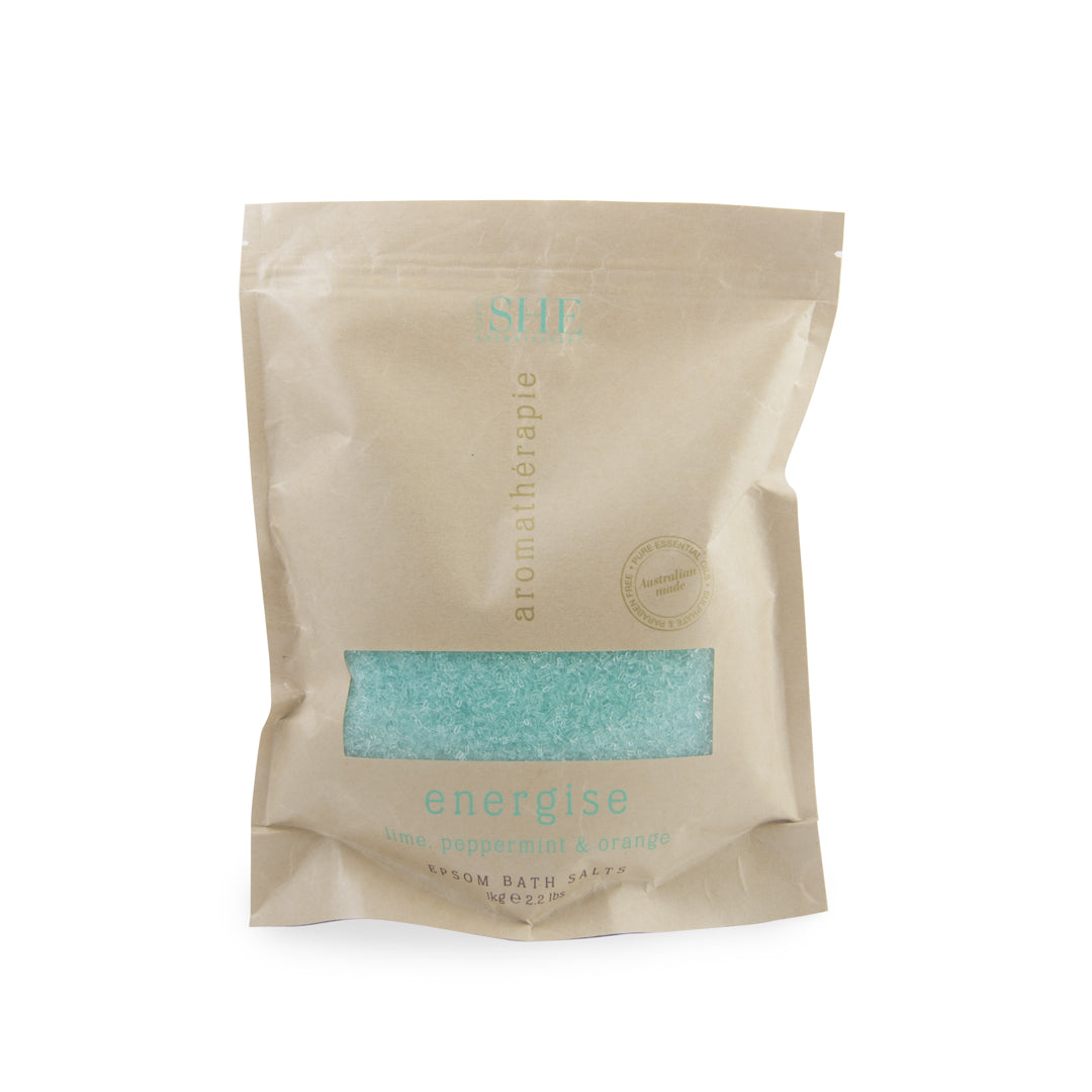 Epsom Bath Salts - ENERGISE - Lime, Peppermint & Orange