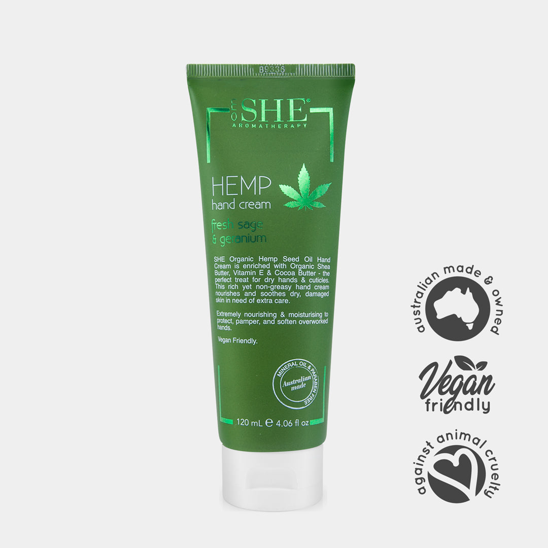 Hemp Seed Oil Hand Cream - Fresh Sage & Geranium